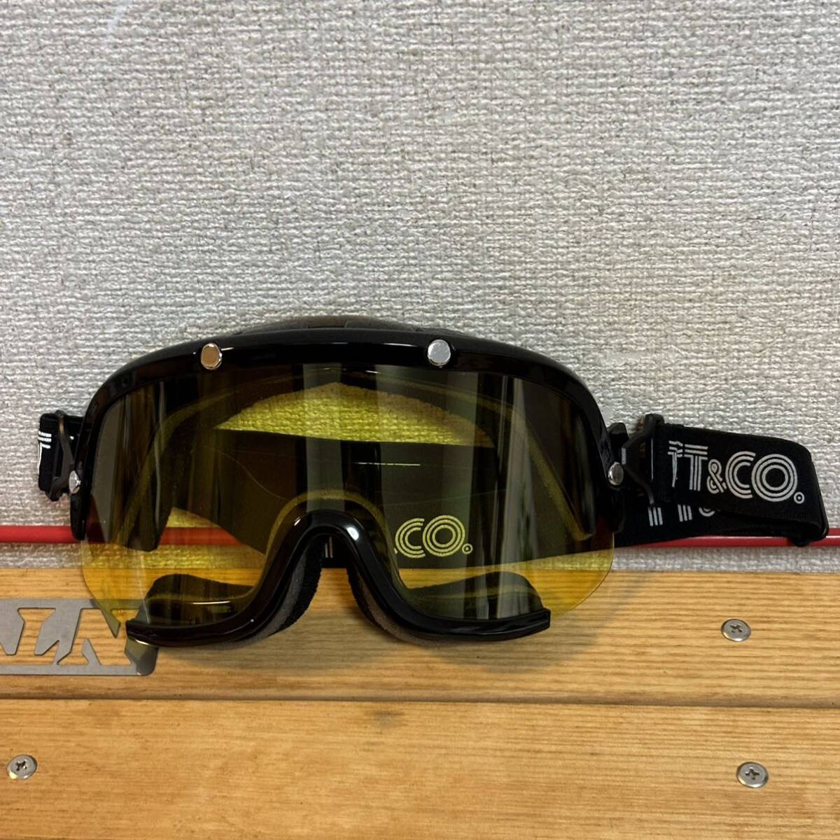 tt&co ゴーグル　イエローレンズ　ヴィンテージ　バイク