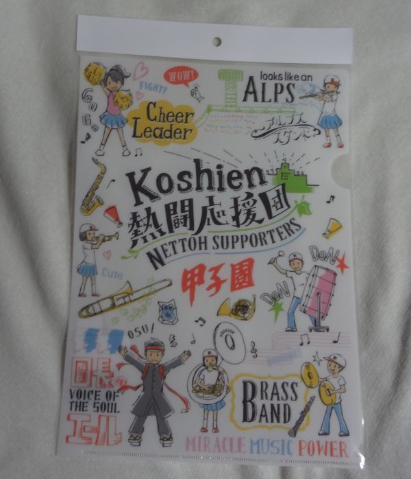 ◆高校野球◆夏の大会(甲子園)2019　A4クリアファイル　アルプススタンドの応援団_画像1