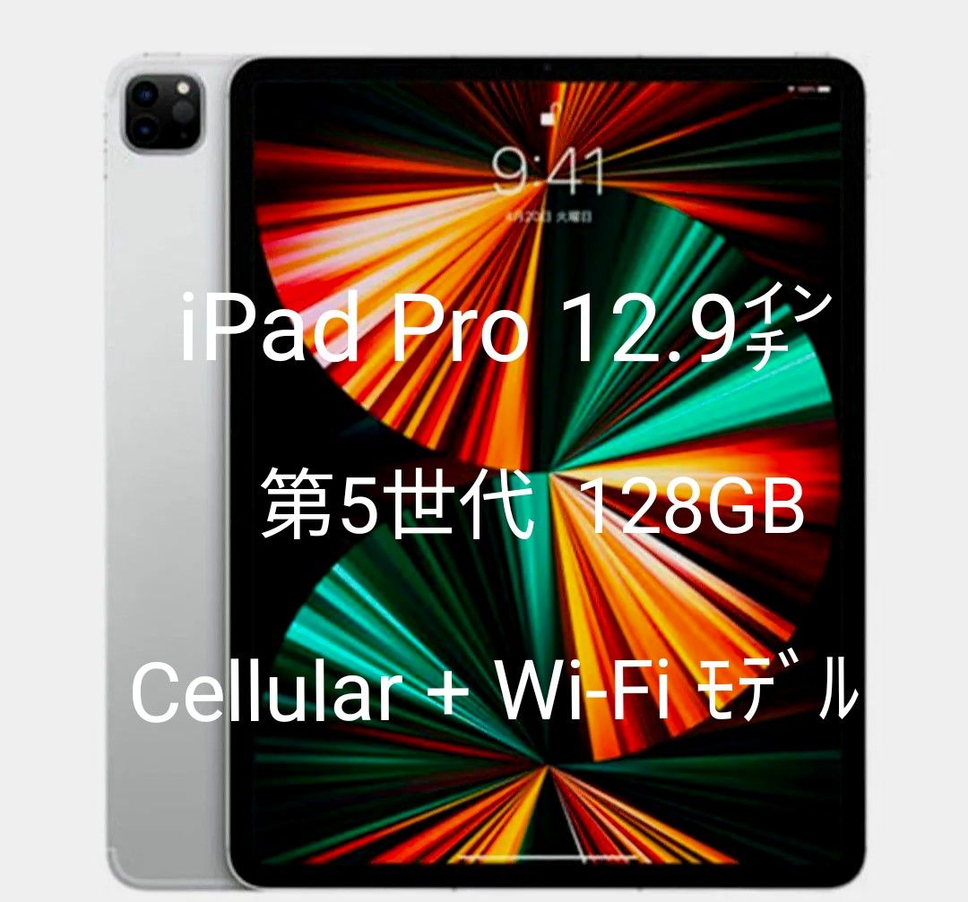 iPad Pro 12.9インチ 第5世代 Cellular + Wi-Fi 128GB スペースグレイ 2021年モデル M1 iPad Pro 12.9インチ 第5世代 Cellular + Wi-Fi 128GB スペースグレイ 2021年モデル M1