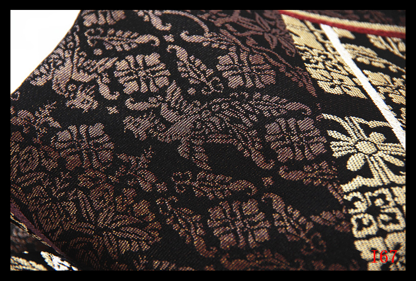 I67厳選西陣 唐織 大光織物 霜鳥芯の世界 黒色地 六通正絹純金糸高級美術袋帯 新品同様 ◇検簪着物名古屋帯帯締め_画像8