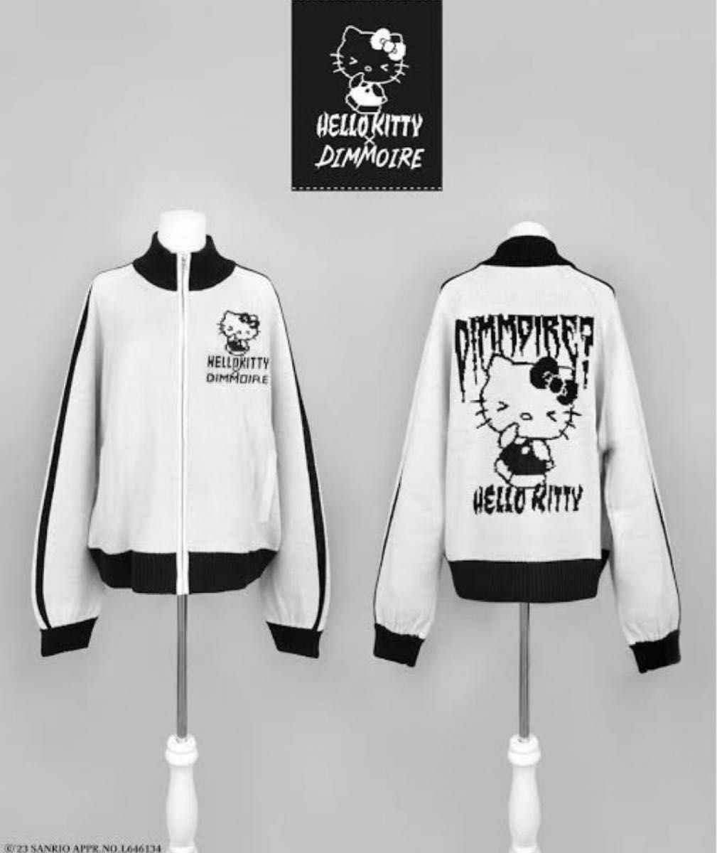 HELLO KITTY×DimMoire】ニットジャージトップス【White】 HELLO KITTY×DimMoire】ニットジャージトップス【White】