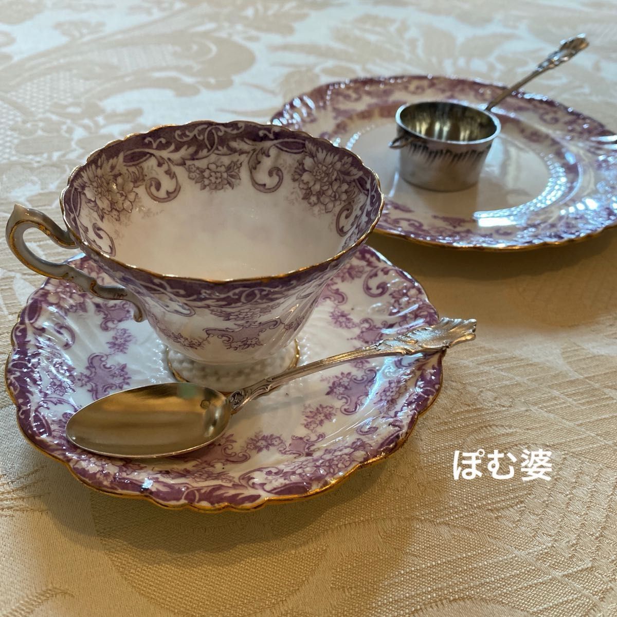 フランス製】純銀 スターリング/スプーン6本+揃いのティー フランス製】純銀 スターリング/スプーン6本+揃いのティー