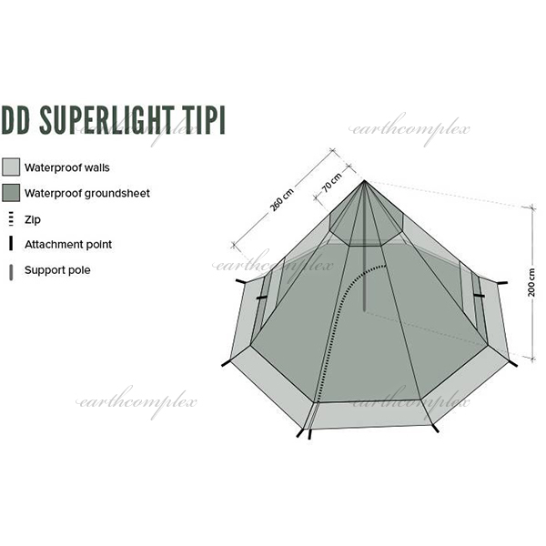 新品│送料無料│DD HammocksハンモックDD SuperlightスーパーライトTipiティピーテント