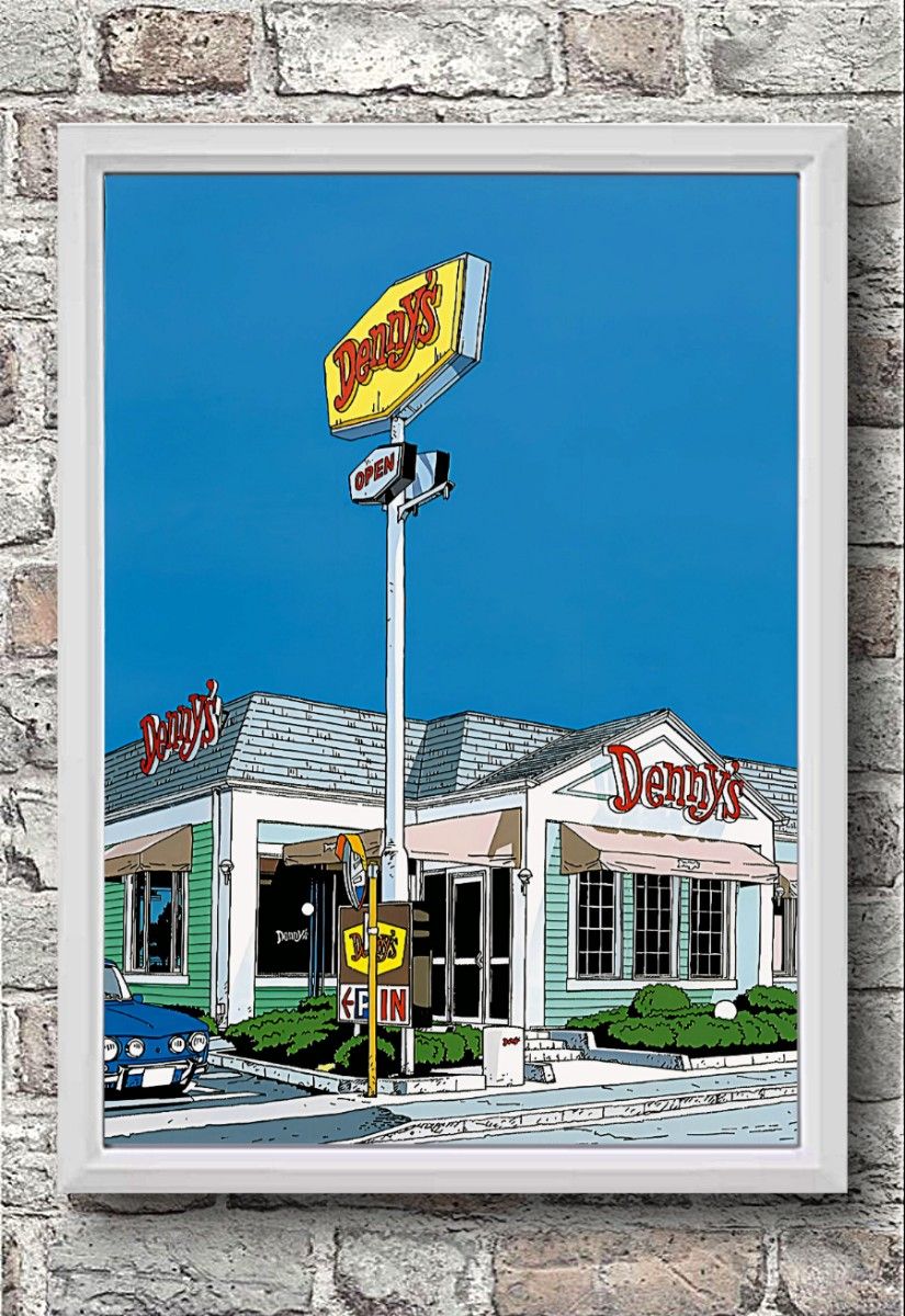 江口寿史 / Denny's (デニーズ) コラボ【A4サイズ写真ポスター 江口寿史 / Denny's (デニーズ) コラボ【A4サイズ写真ポスター