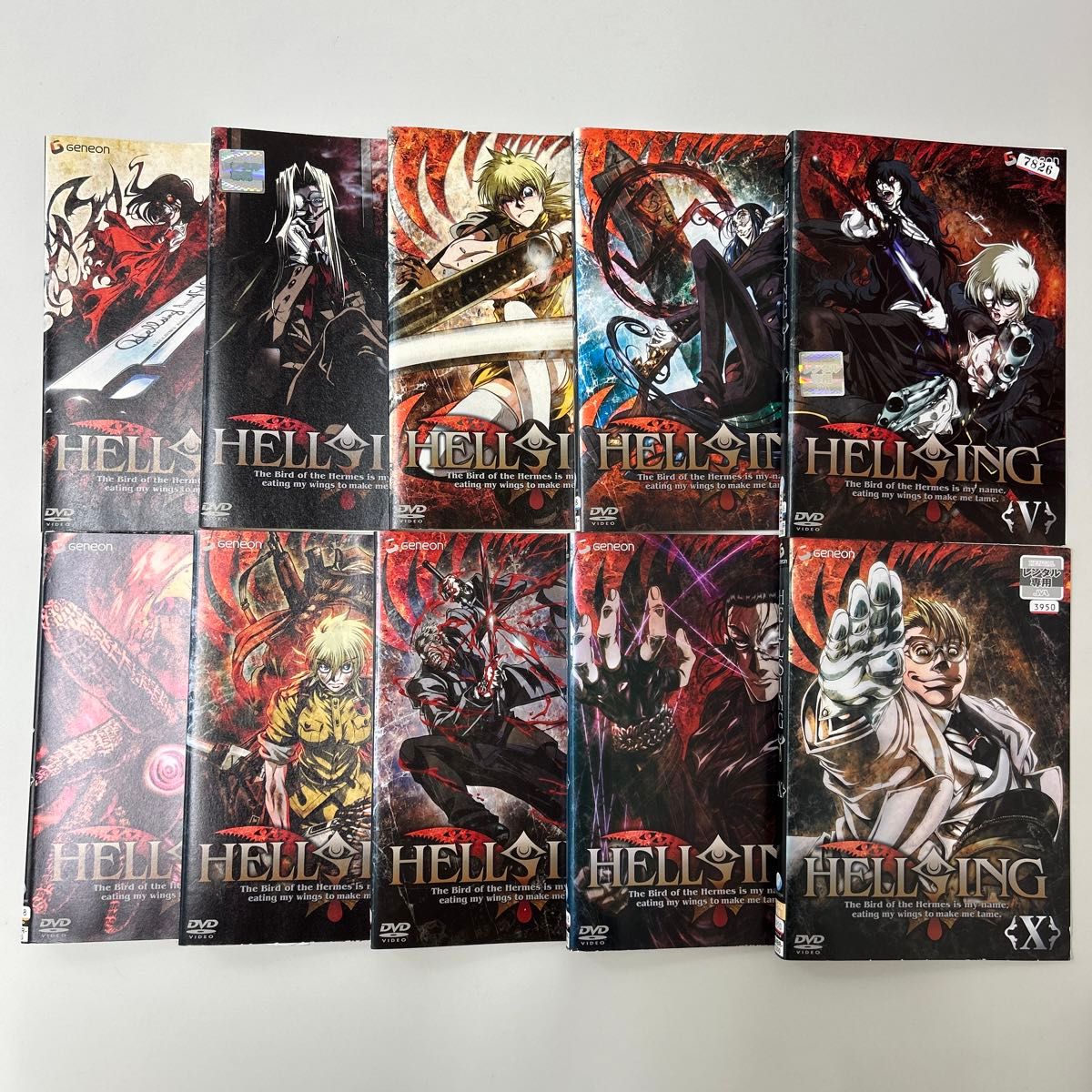 HELLSING ヘルシング DVD 全10巻 全巻セット レンタル落ち HELLSING ヘルシング DVD 全10巻 全巻セット レンタル落ち