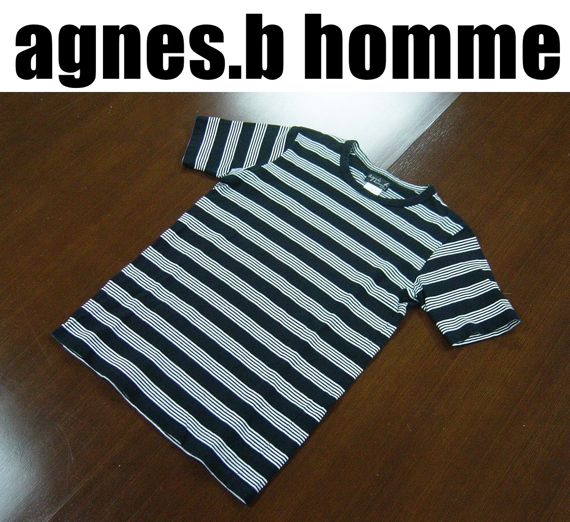 agnes.b homme アニエスベーオムボーダー柄半袖Ｔシャツ/agnis.ｂティーシャツ/サイズ１_画像1