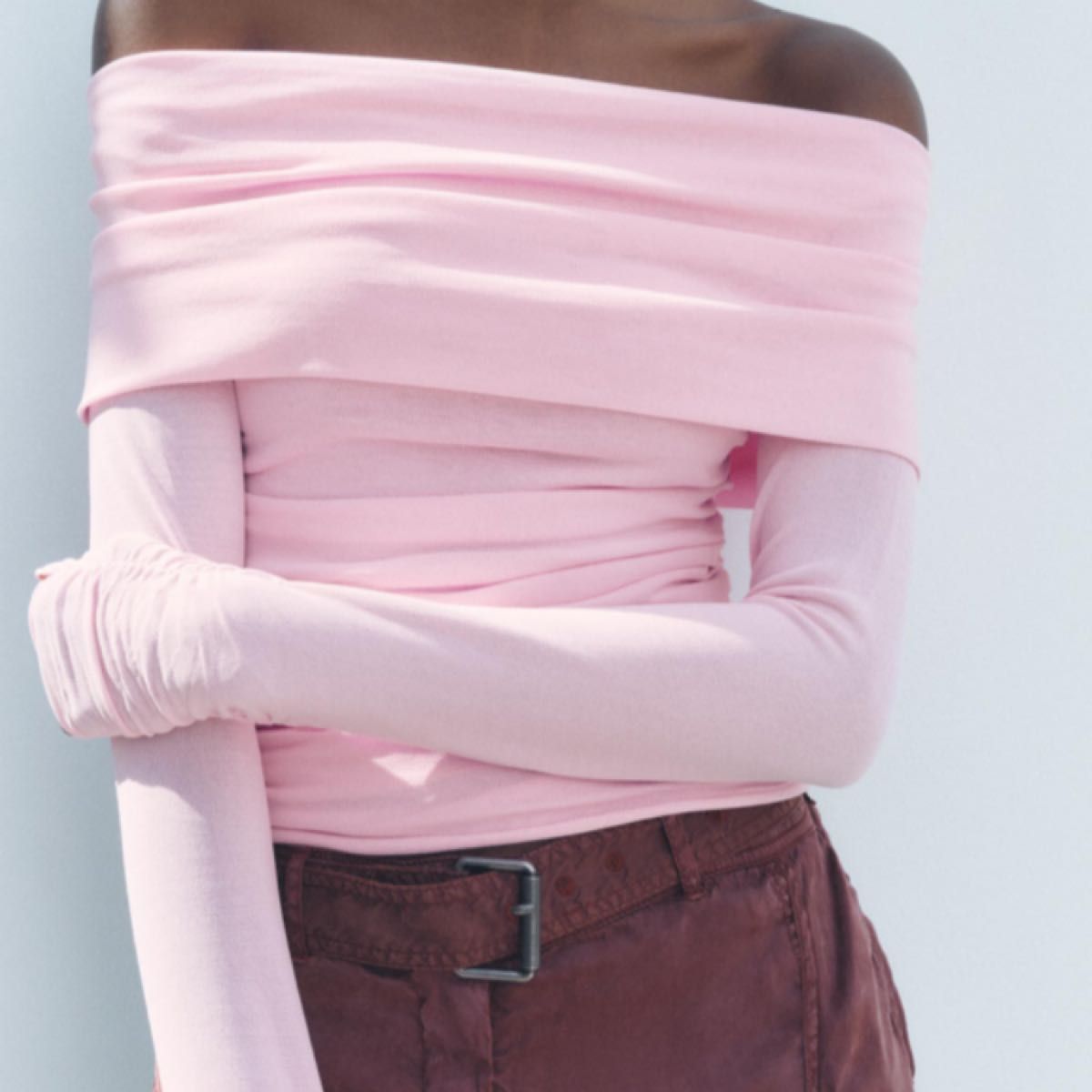 ZARA オフショルダー ニット ピンク 山本あきこさん着用|Yahoo ZARA オフショルダー ニット ピンク 山本あきこさん着用|Yahoo
