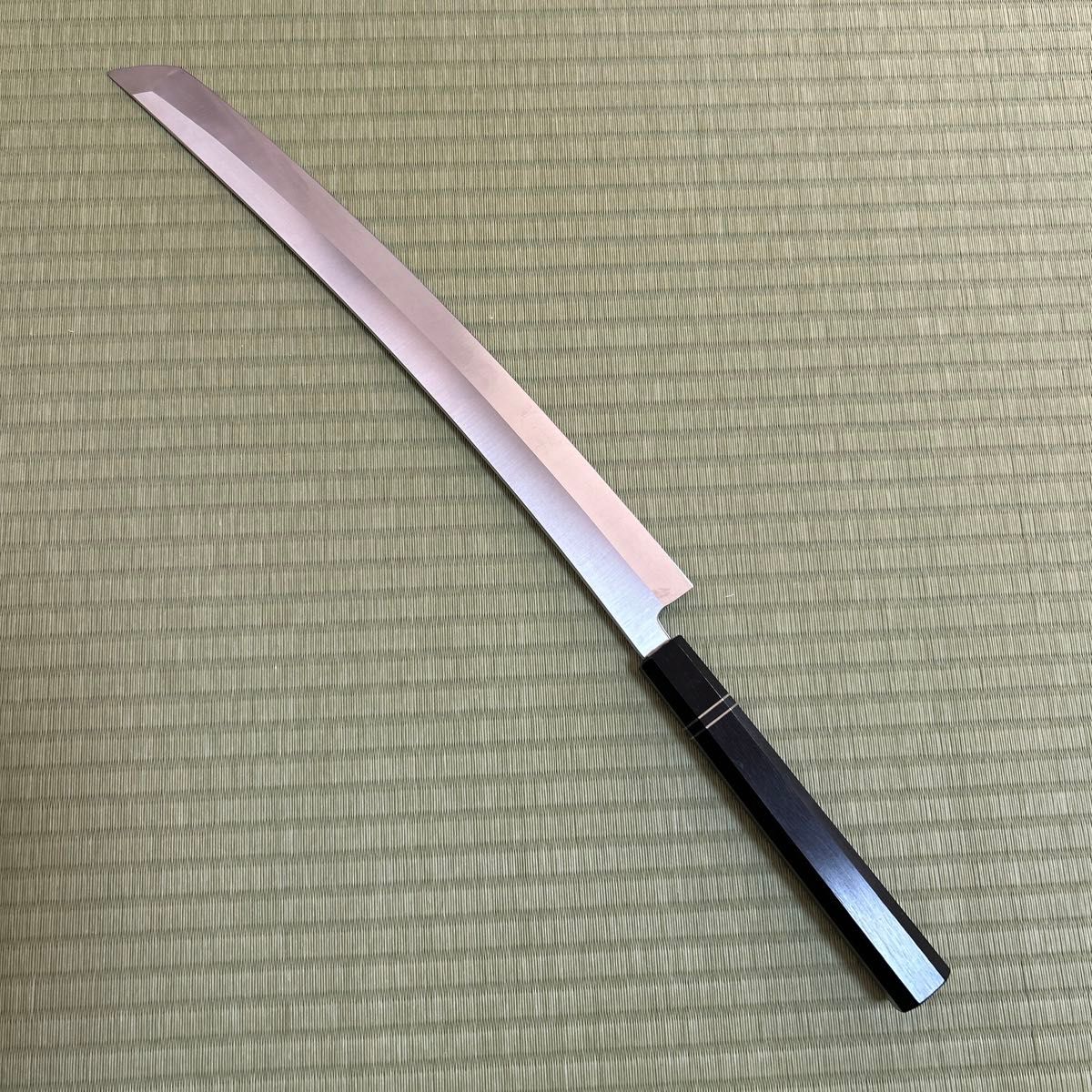 尺三 鬼反り 先丸 柳刃 包丁 和包丁 V金10号 本焼 黒檀銀巻 八角 尺三 鬼反り 先丸 柳刃 包丁 和包丁 V金10号 本焼 黒檀銀巻 八角