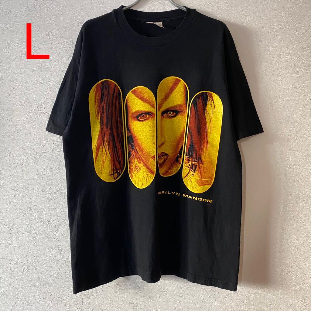 古着 90s Marilyn Manson Rock Is Dead Tee L Black マリリン 古着 90s Marilyn Manson Rock Is Dead Tee L Black マリリン