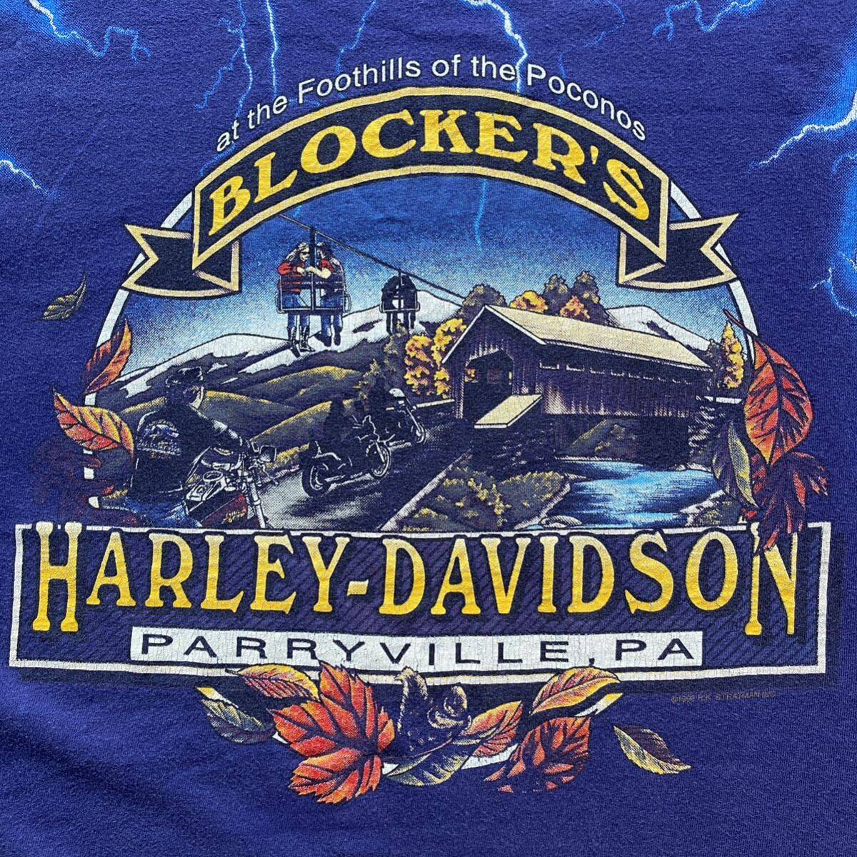 古着 90s Harley Davidson Lightning Tee L Navy ハーレー 古着 90s Harley Davidson Lightning Tee L Navy ハーレー