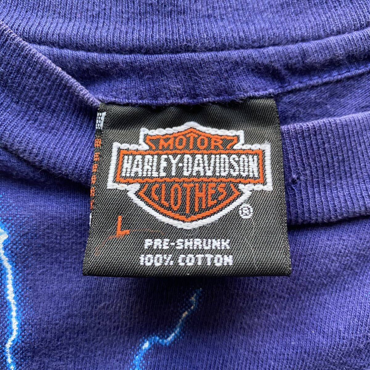 古着 90s Harley Davidson Lightning Tee L Navy ハーレー 古着 90s Harley Davidson Lightning Tee L Navy ハーレー