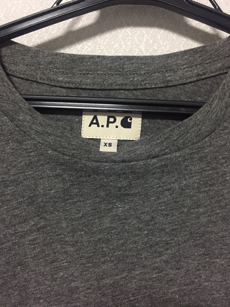 A.P.C. × Carhartt POCKET TEE カーハート Tシャツ グレー [2]_画像7