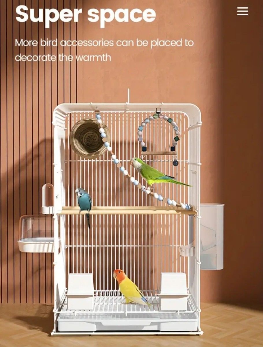 超特価・新品未使用・小型 中型インコ オウム用 大型金属製 超特価・新品未使用・小型 中型インコ オウム用 大型金属製