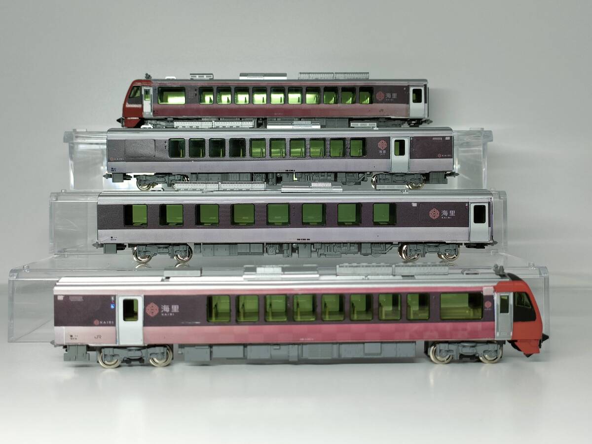 KATOベース HB-E300系 「海里」4両セット 加工品 Yahoo!オークション - 【海里】Nゲージ HB-E300快速海里号 加工