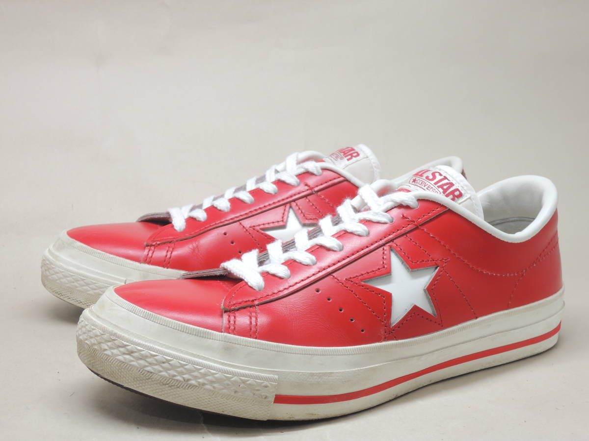 ヤフオク 即決 定番 日本製 Converse One Star 赤白 サイ