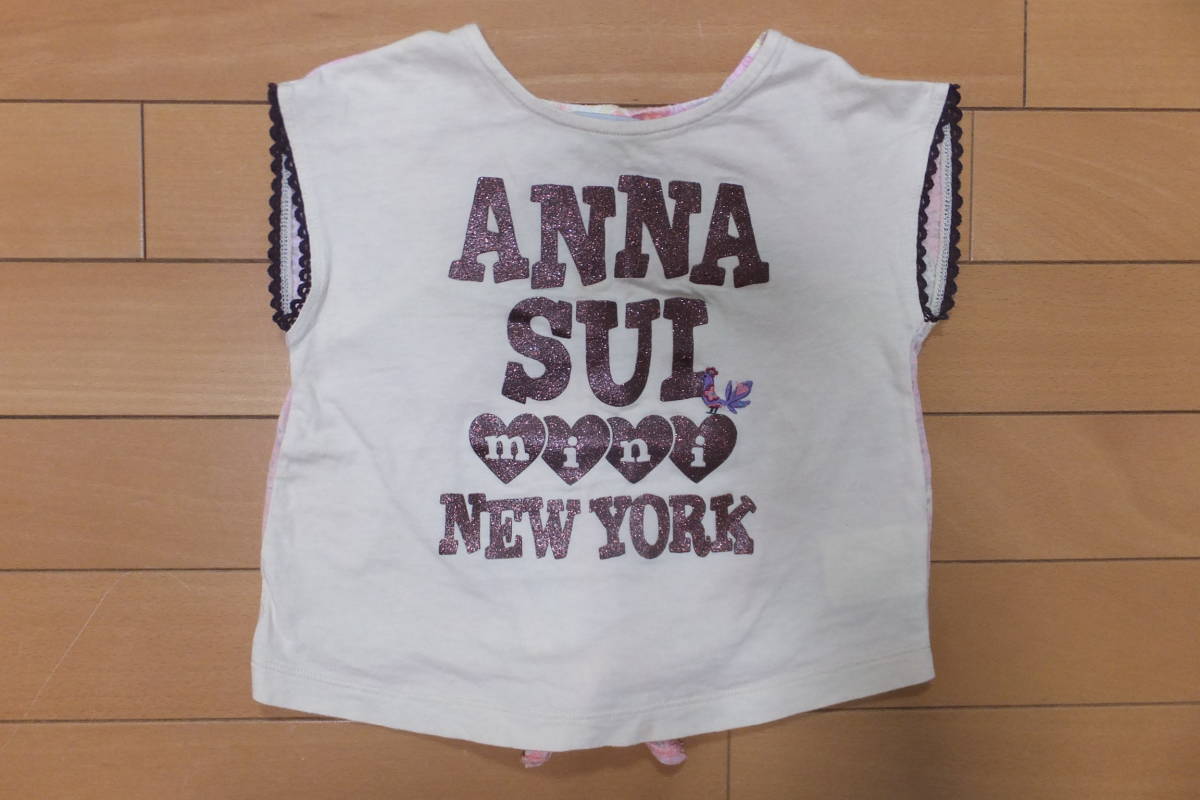 可愛い ANNASUImini アナスイミニ 半袖Tシャツ 驚きの値段 前後切替 90 人気ブランド新作豊富