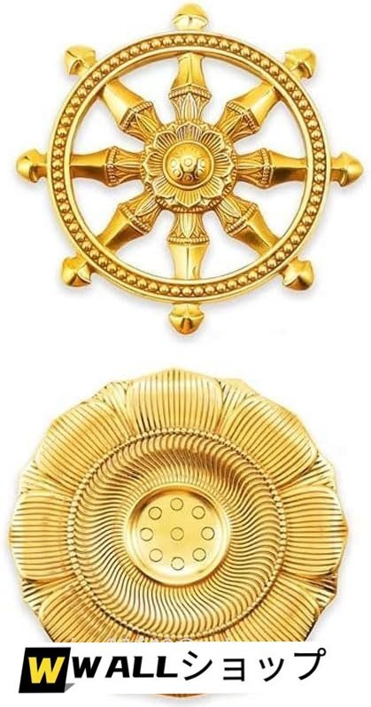 法器】法輪 直径13.5cm 両面彫り 真鍮製 回転可能法輪 密教仏具 法器】法輪 直径13.5cm 両面彫り 真鍮製 回転可能法輪 密教仏具