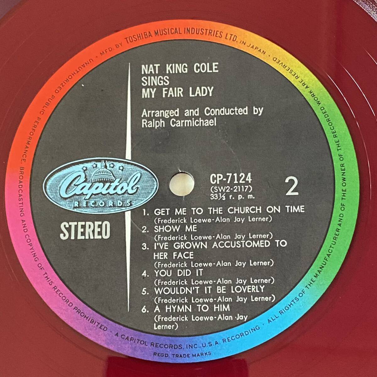 Nay King Cole ナット キング コール / マイ フェア レディ 【LP】 CP-7124 【國內(nèi)初版 激レア ペラジャケ 半掛け帯 赤盤 】 極美品