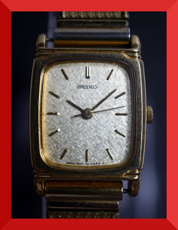 セイコー SEIKO クォーツ 3針 2P21-5210 女性用 レディース 腕時計 y627 稼働品