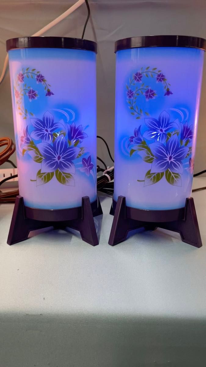最安値!新品 きららパープル 2個S 初盆 提灯 インテリアライト 和風ライト 紫 熨斗包装可能 霊前灯