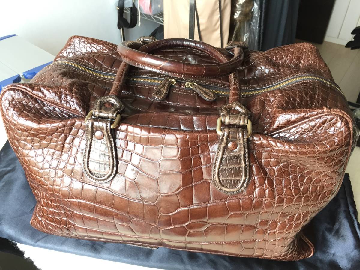 販促大王 【美品】ZAGLIANI ザリアーニ クロコ クラッチバッグ 黒