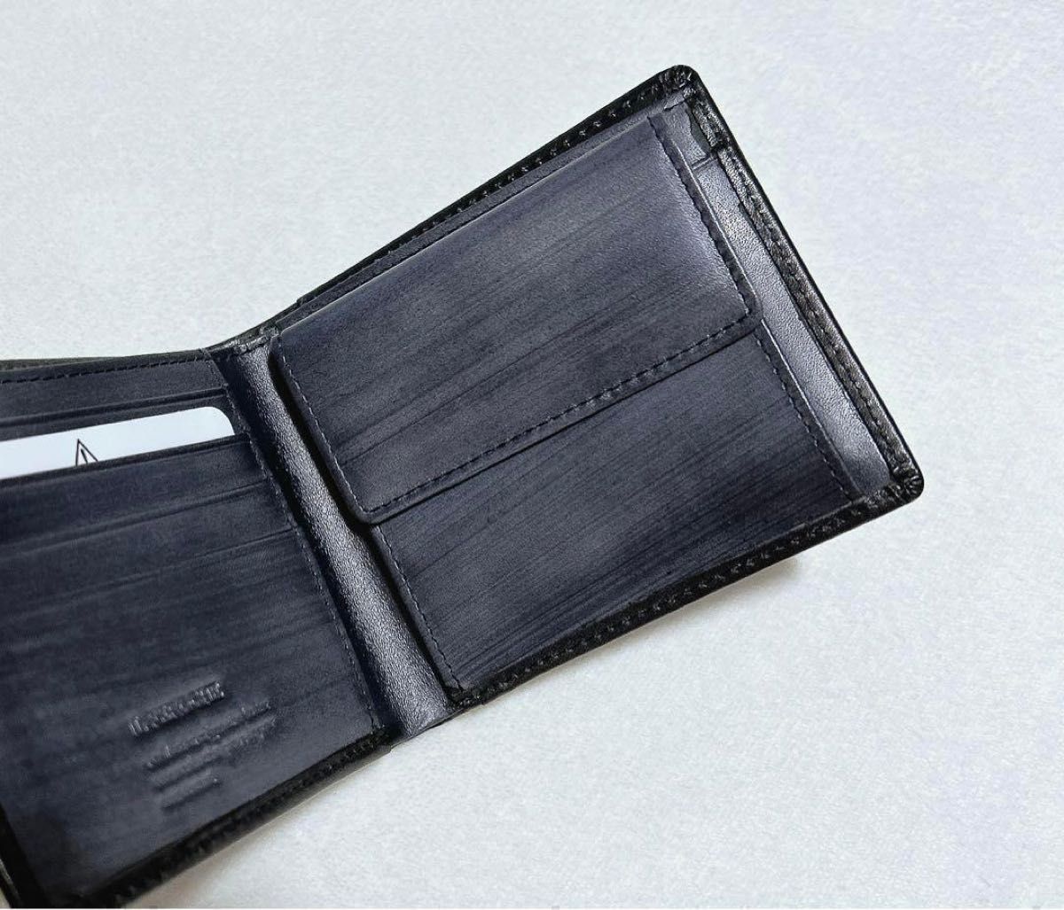 レザー 財布 二つ折り ブラック 二つ折り財布 札入れ 本革 黒 レザー 財布 二つ折り ブラック 二つ折り財布 札入れ 本革 黒