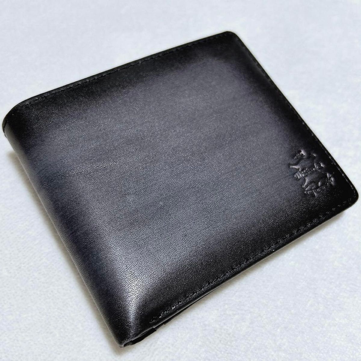 レザー 財布 二つ折り ブラック 二つ折り財布 札入れ 本革 黒 レザー 財布 二つ折り ブラック 二つ折り財布 札入れ 本革 黒