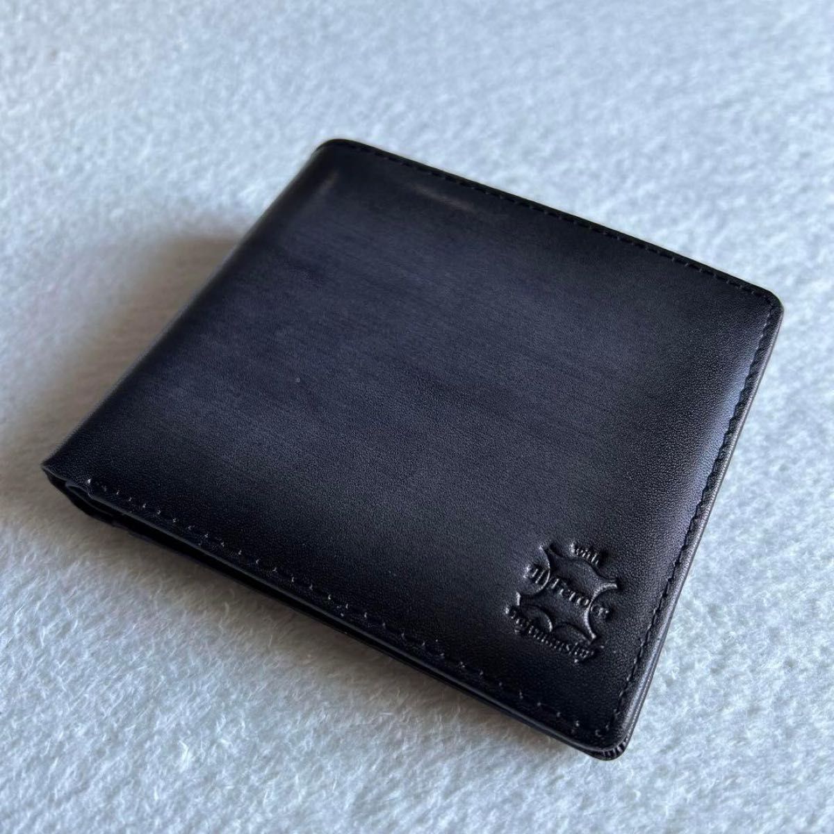 レザー 財布 二つ折り ブラック 二つ折り財布 札入れ 本革 黒 レザー 財布 二つ折り ブラック 二つ折り財布 札入れ 本革 黒