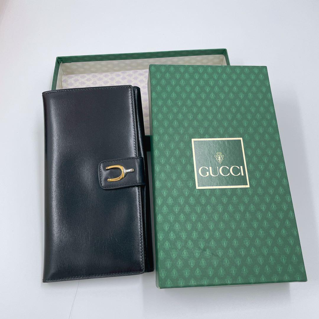正規品・美品】GUCCI グッチ オールド 長財布 レザー 黒 即日 正規品・美品】GUCCI グッチ オールド 長財布 レザー 黒 即日