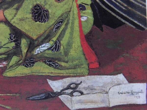 宮本三郎、「大和撫子」、希少画集・額装画、日本製・新品額縁に