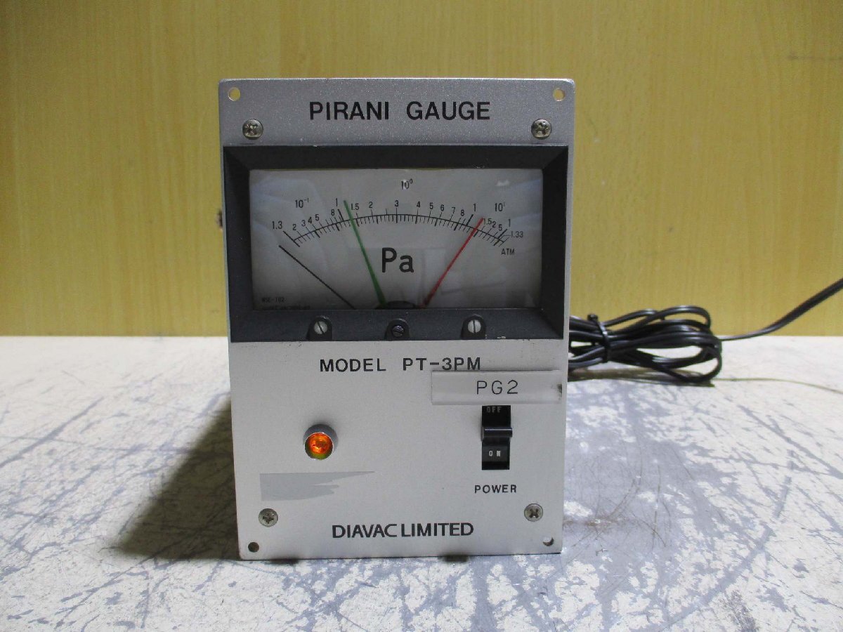中古 DIAVAC LIMITED PT-3PM PIRANI GAUGE ピラニ真空計 通電OK (R50706CNB032)