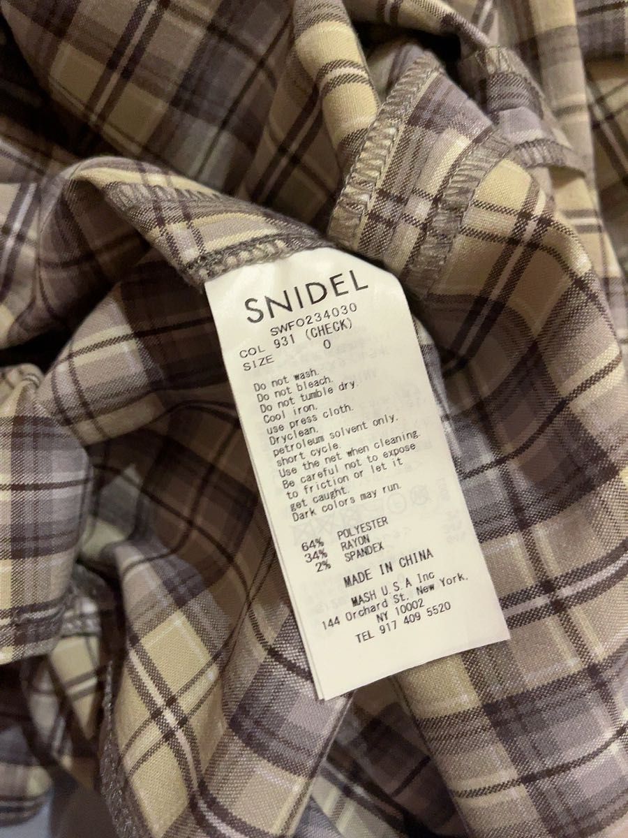 スナイデル snidel タイトIラインワンピース チェック 0サイズ スナイデル snidel タイトIラインワンピース チェック 0サイズ