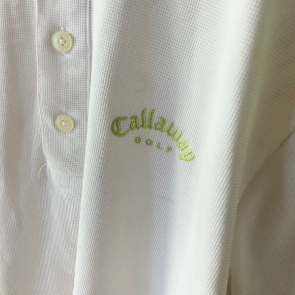 美品 キャロウェイ Callaway x-series ゴルフ 半袖ポロシャツ ホワイト M ゴルフウェア コレクター_画像4