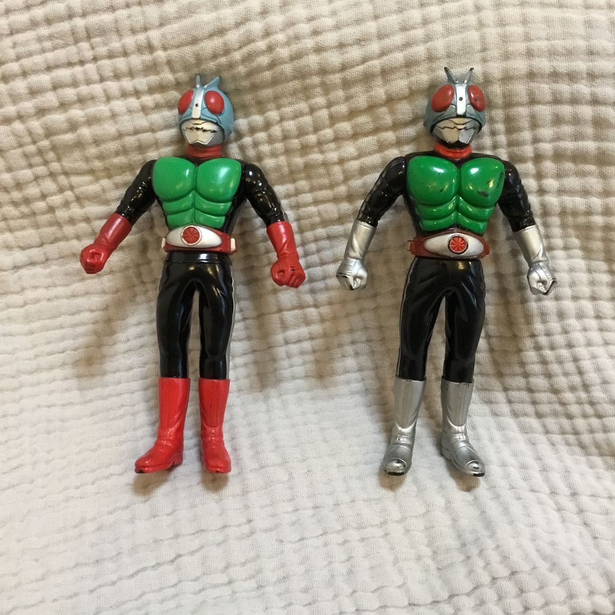 仮面ライダー 1号 2号 ソフビ バンダイ フィギュア 当時物 仮面ライダー 1号 2号 ソフビ バンダイ フィギュア 当時物