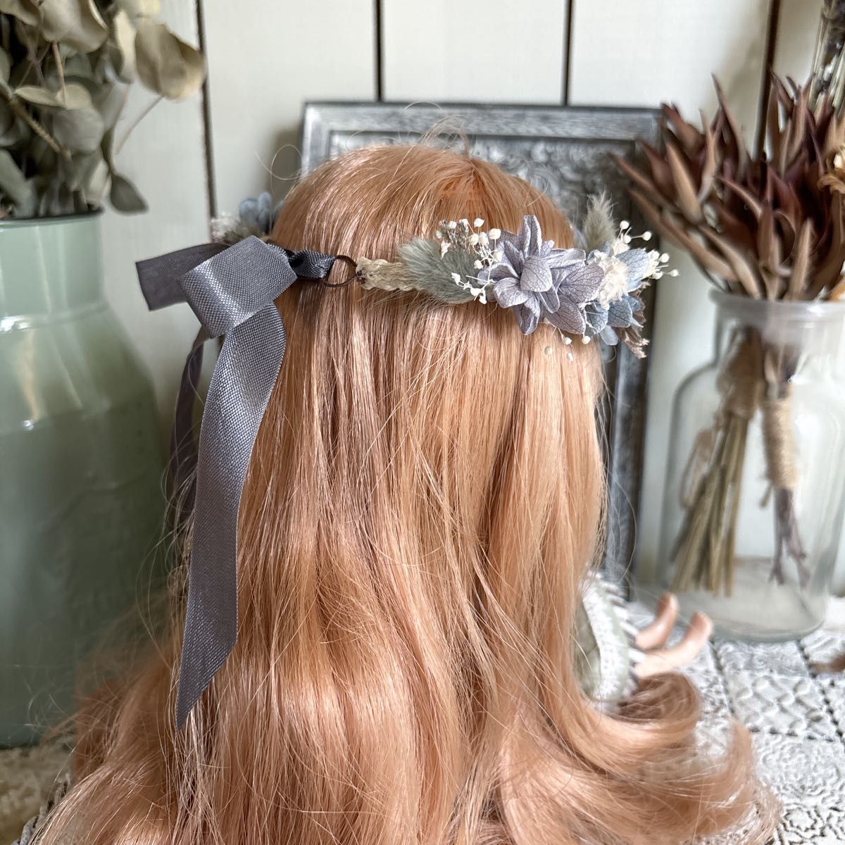 B-001 ネオブライス用花冠 ヘッドドレス プリザーブドフラワー B-001 ネオブライス用花冠 ヘッドドレス プリザーブドフラワー