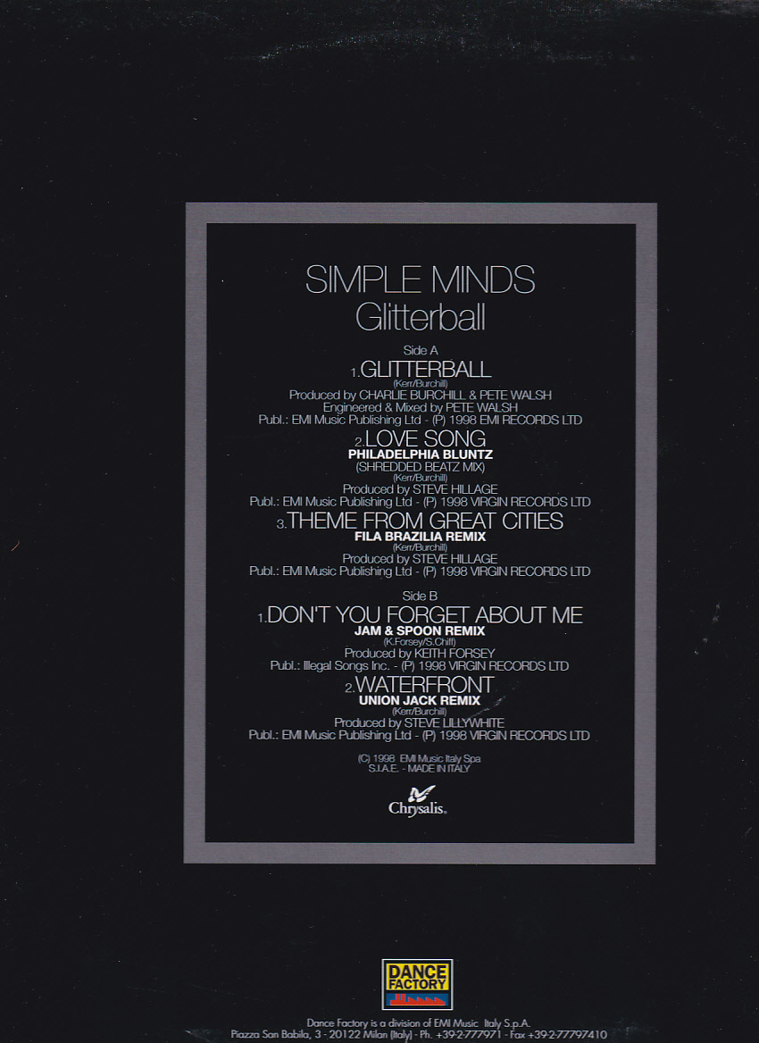 ⑨12) Simple Minds / Glitterball_画像2