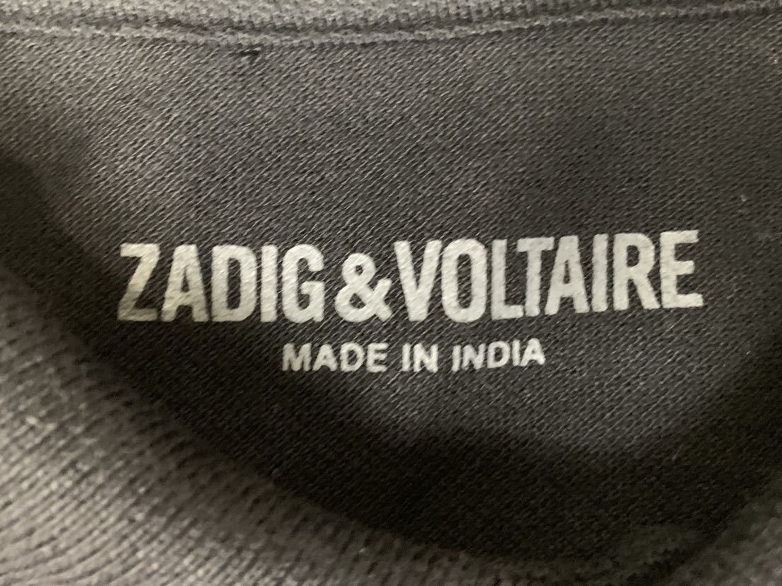 インド製 Zadig&Voltaire ザディグエヴォルテール 半袖 ポロシャツ 黒 size S ワンポイント