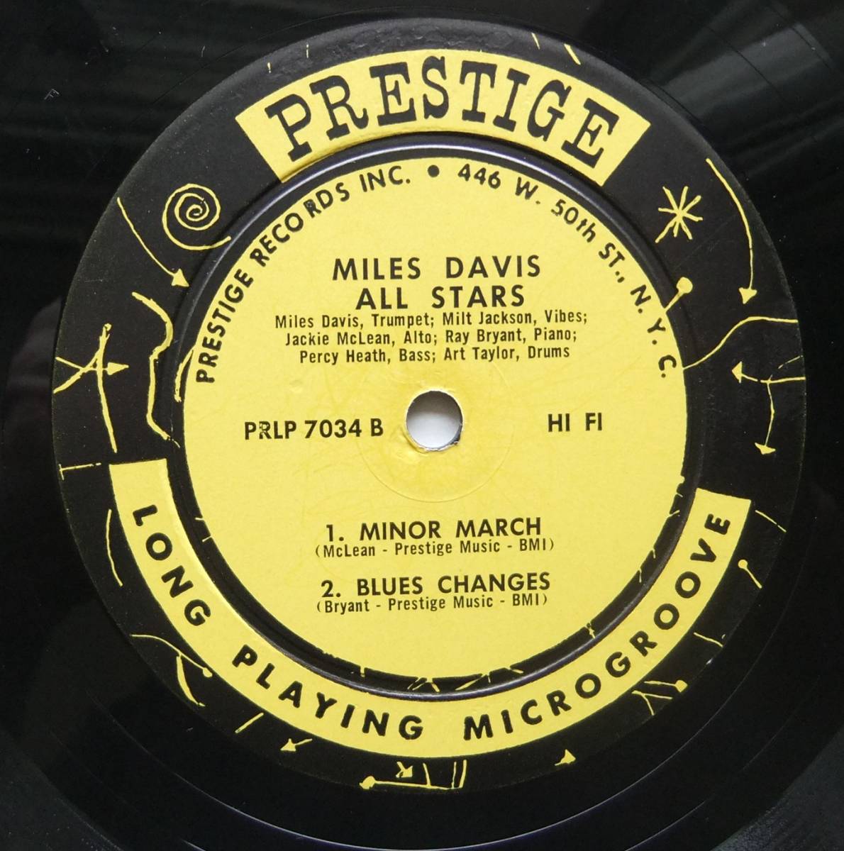 ◆ MILES DAVIS All Star Sextet / Quintet ◆ Prestige LP 7034 (yellow:NYC:dg:RVG) ◆_画像4