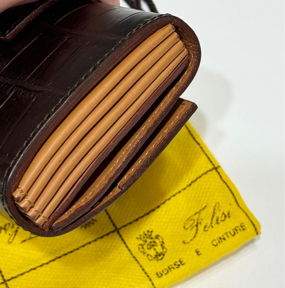 FELISI 3500 フェリージ二つ折り財布コロコロ極美品ダークブラウン FELISI 3500 フェリージ二つ折り財布コロコロ極美品ダークブラウン