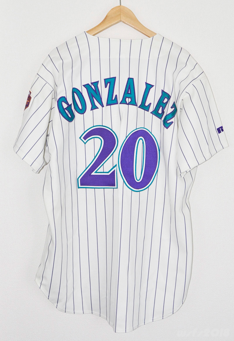 【MLB/USED】アリゾナダイヤモンドバックスオーセンティックジャージ#20ルイスゴンザレス【Russell/ラッセル】_画像2