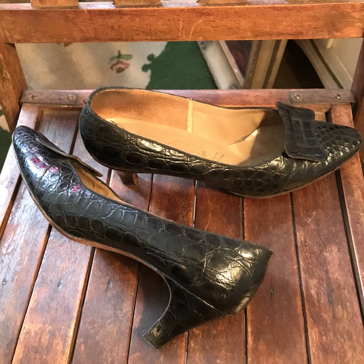 ヤフオク レア 50 S 60 S クロコダイル 女性アメリカヴィ ヤフオク レア 50 S 60 S クロコダイル 女性アメリカヴィ