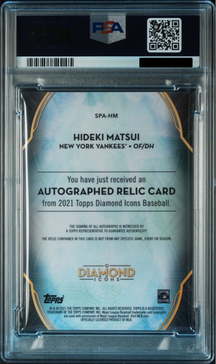 激レア】PSA9 鑑定済 松井秀喜 直筆サイン Topps カード AUTO 10 激レア】PSA9 鑑定済 松井秀喜 直筆サイン Topps カード AUTO 10