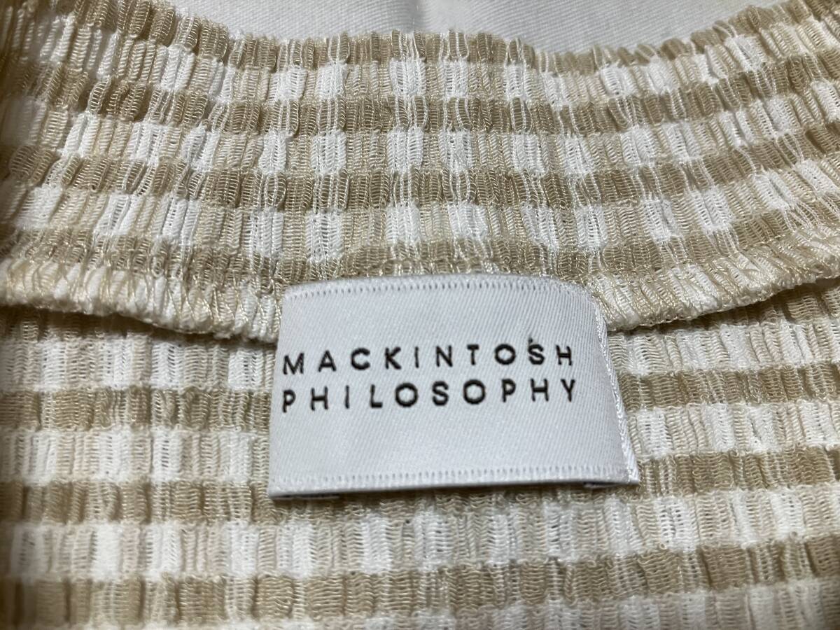 MACKINTOSH PHILOSOPHY Macintosh firosofi- short sleeves cut and sewn beige group 38 unused goods made in Japan three . association 