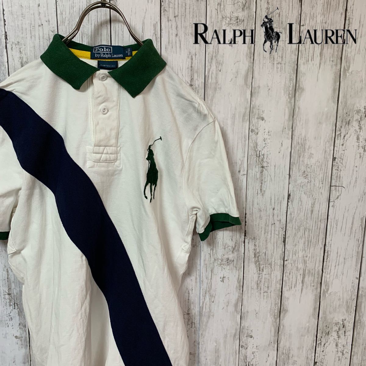 即決 PORO Ralph Lauren ラルフローレン ポロシャツ ビッグポニー Mサイズ位 中古品