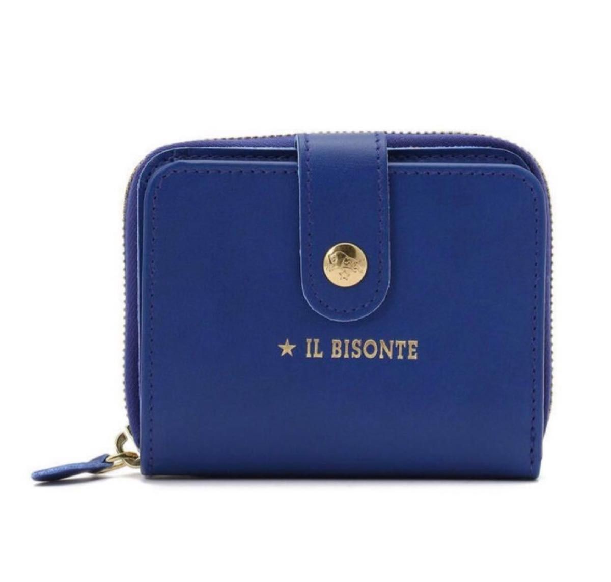新品 イルビゾンテ IL BISONTE 二つ折り財布 ロイヤルブルー 新品 イルビゾンテ IL BISONTE 二つ折り財布 ロイヤルブルー