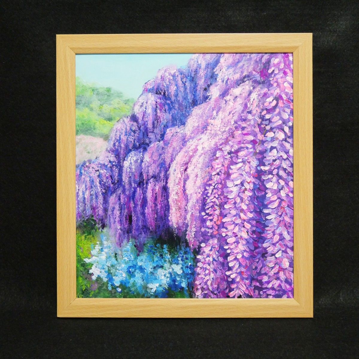 油絵 油彩 油彩画 絵 絵画 【流れ咲く藤の花】|Yahoo!フリマ 油絵 油彩 油彩画 絵 絵画 【流れ咲く藤の花】|Yahoo!フリマ