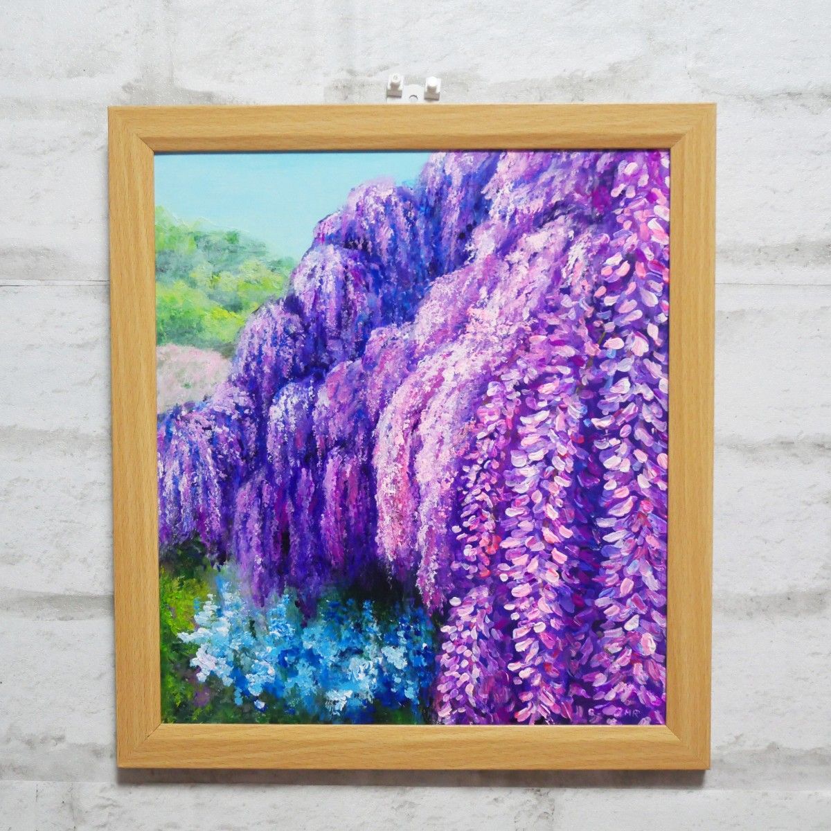 油絵 油彩 油彩画 絵 絵画 【流れ咲く藤の花】|Yahoo!フリマ 油絵 油彩 油彩画 絵 絵画 【流れ咲く藤の花】|Yahoo!フリマ