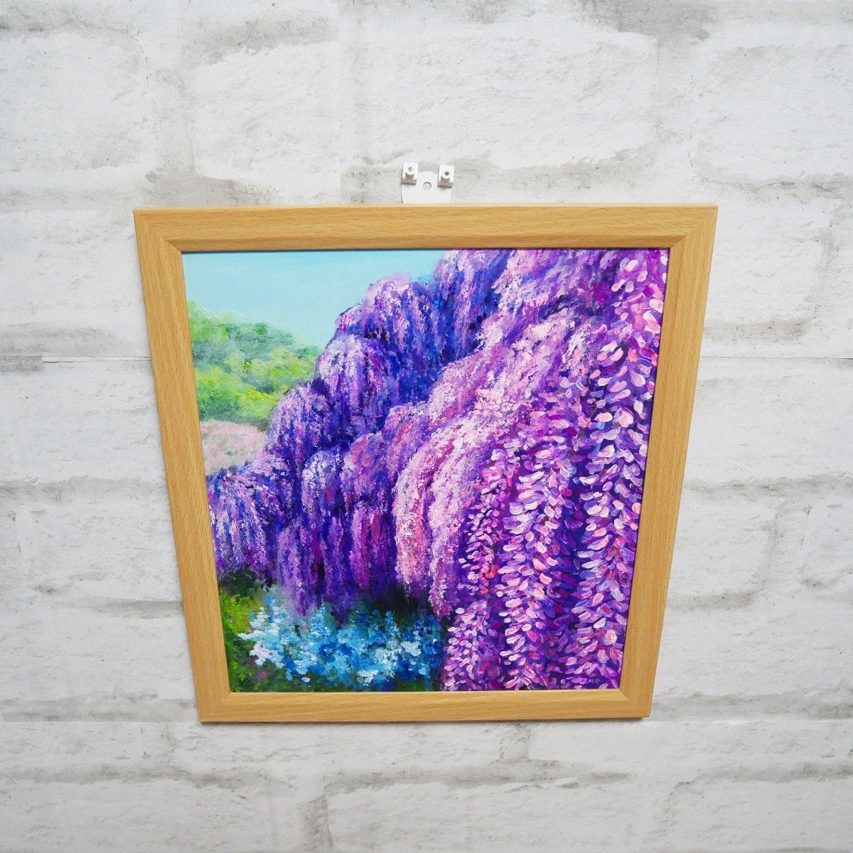 油絵 油彩 油彩画 絵 絵画 【流れ咲く藤の花】|Yahoo!フリマ 油絵 油彩 油彩画 絵 絵画 【流れ咲く藤の花】|Yahoo!フリマ