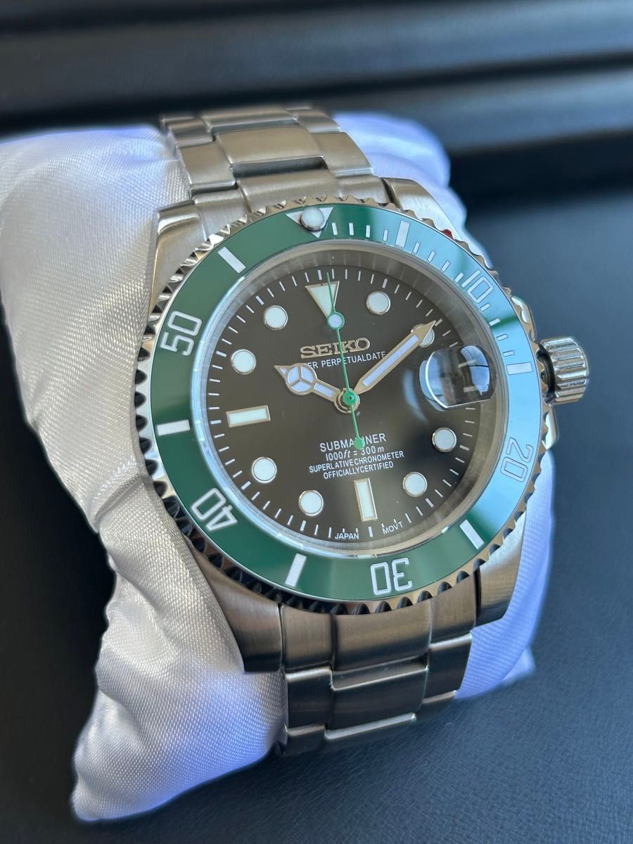 seiko mod グリーンサブマリーナ カスタム 自作 セイコーMOD seiko mod グリーンサブマリーナ カスタム 自作 セイコーMOD