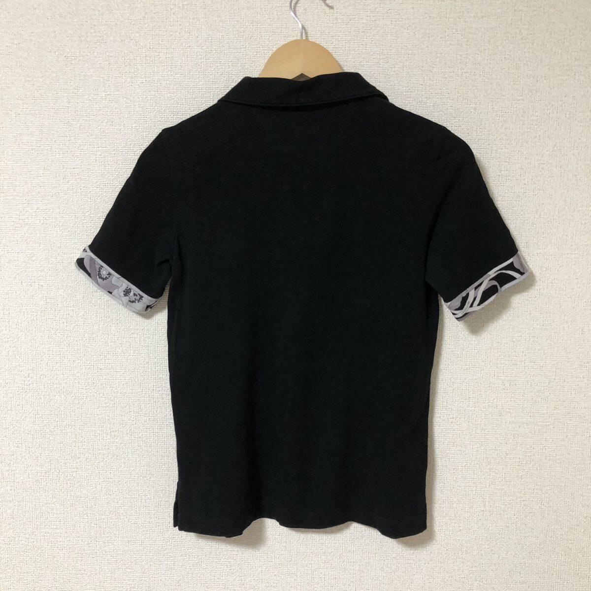良品 LEONARD レオナール ポロシャツ レディース ブラック 38 良品 LEONARD レオナール ポロシャツ レディース ブラック 38